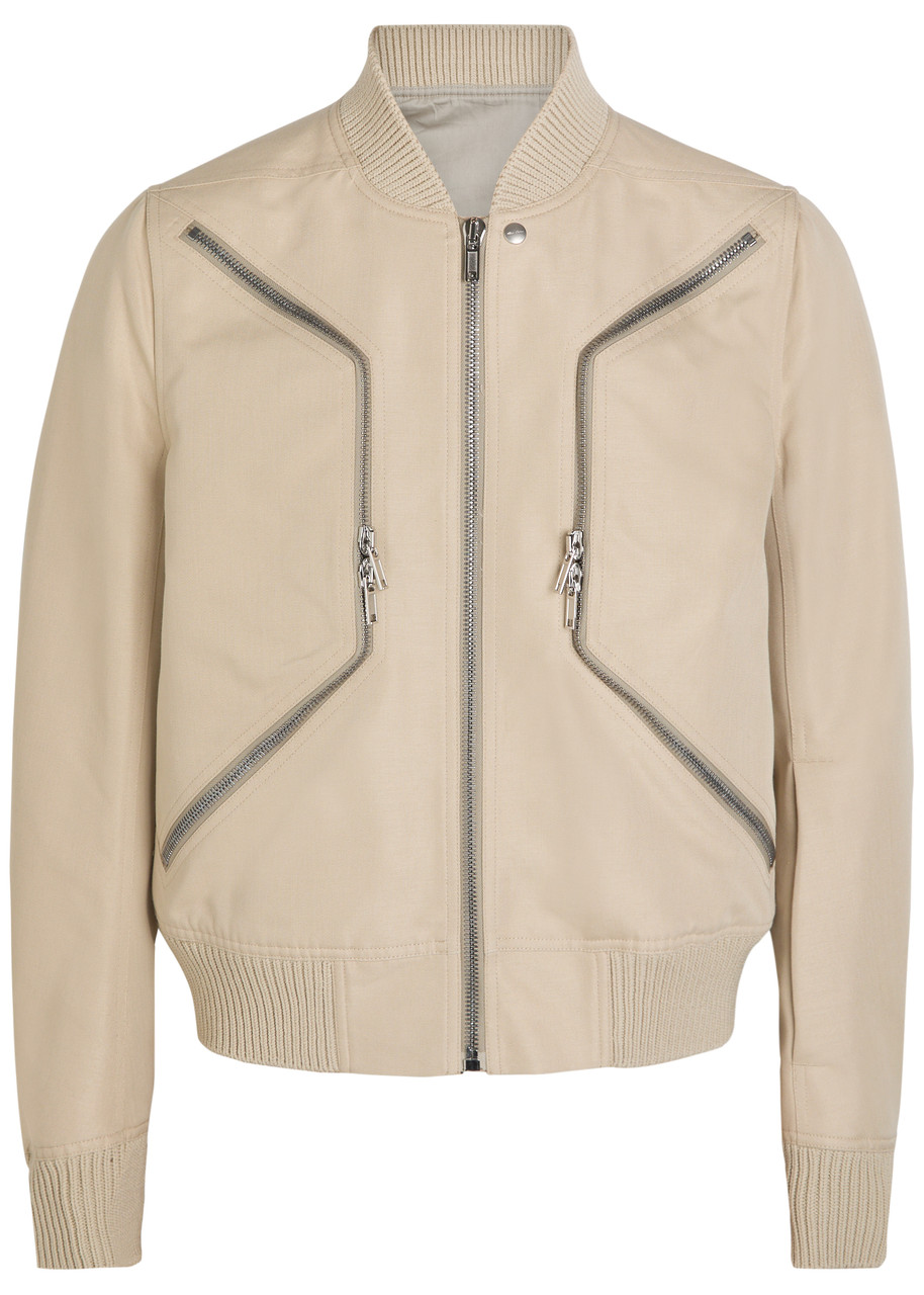 RICK OWENS Heizer Flight canvas bomber jacket | Harvey Nichols