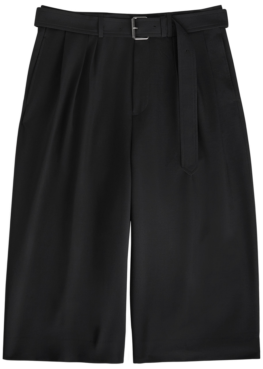 DRIES VAN NOTEN Preaches belted wool-blend shorts | Harvey Nichols