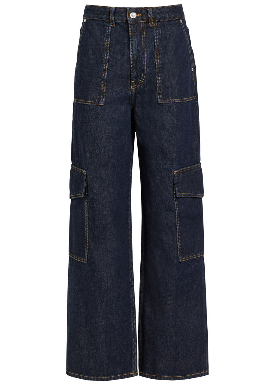 GANNI Angi straight-leg jeans | Harvey Nichols