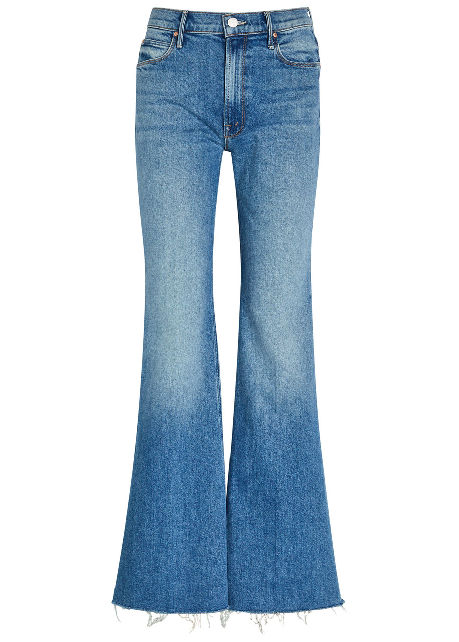 MOTHER The Doozy Fray flared-leg stretch-denim jeans | Harvey Nichols