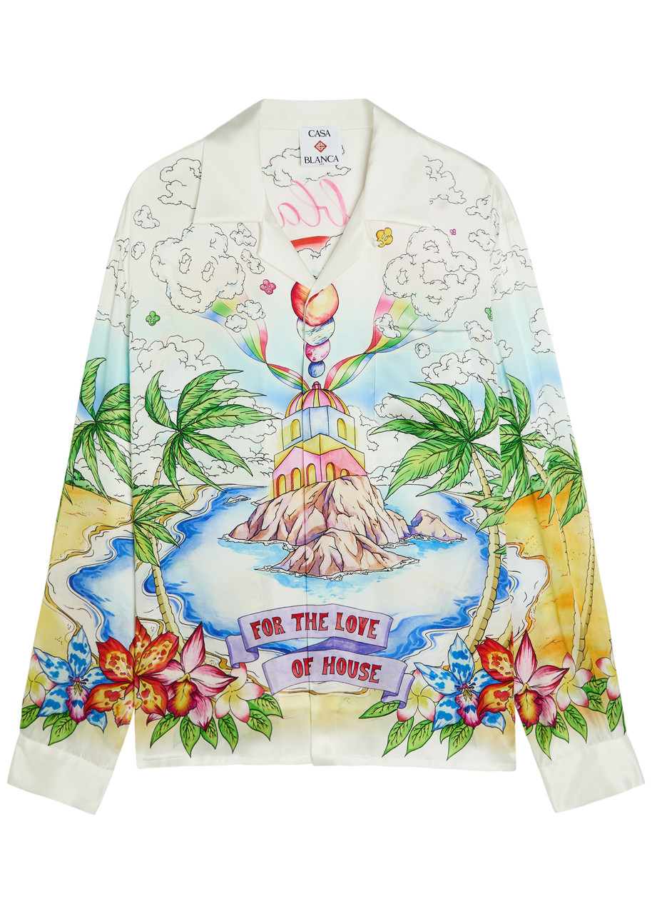 CASABLANCA Better Days printed silk shirt | Harvey Nichols