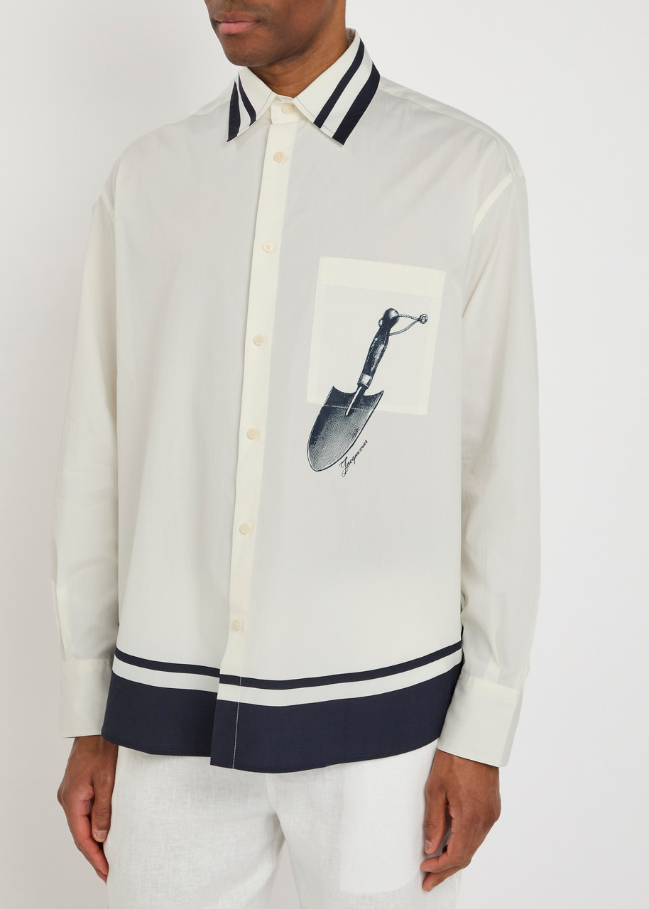 JACQUEMUS La Chemise Camargue striped cotton shirt | Harvey Nichols