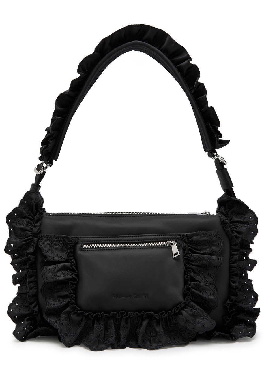 SIMONE ROCHA Pillowcase ruffled nylon shoulder bag | Harvey Nichols