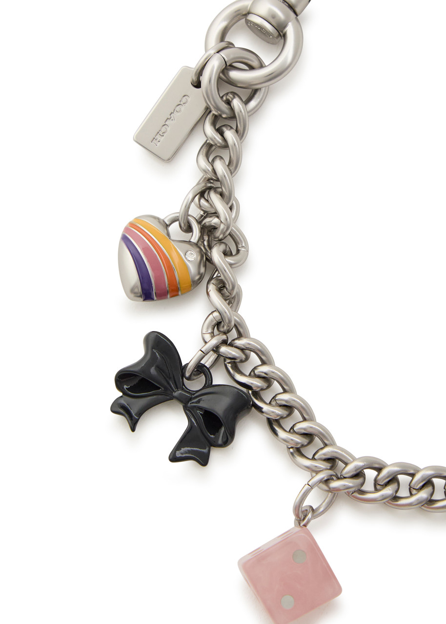 小物 Coach keychains 11 pieces charms keyring COACH Motif Chain bag charm | Harvey Nichols