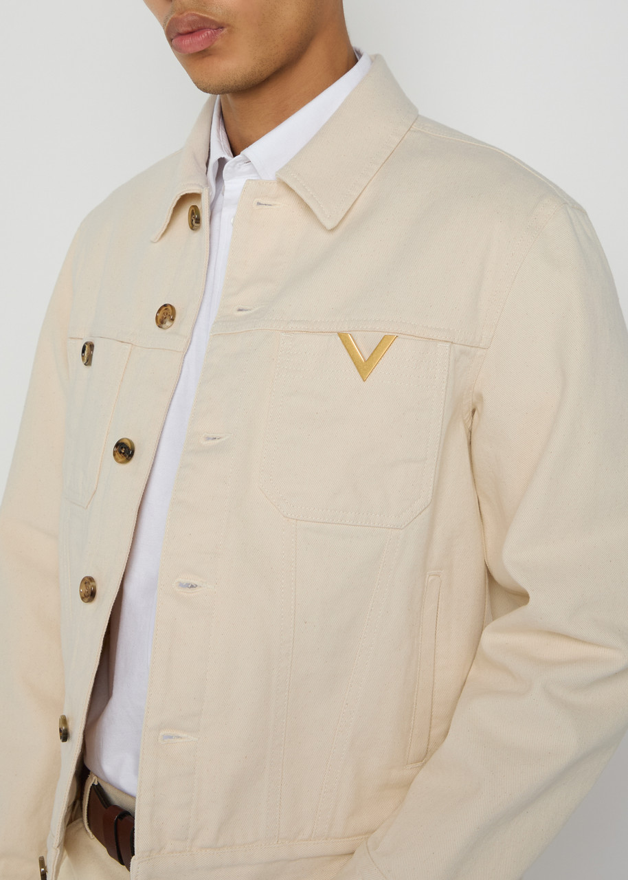 VALENTINO GARAVANI Giubbino Genio logo denim jacket | Harvey Nichols
