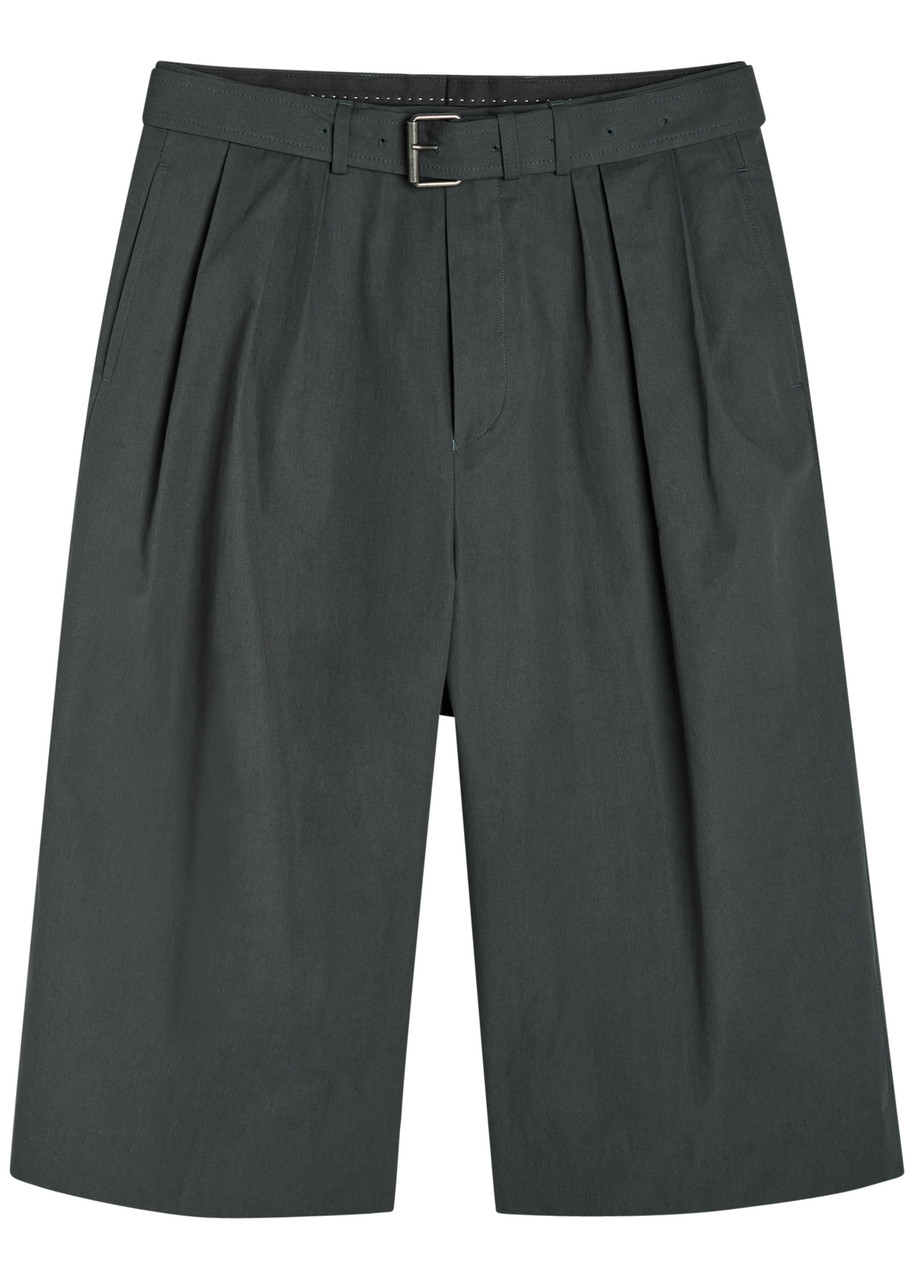 DRIES VAN NOTEN Preaches belted cotton shorts | Harvey Nichols