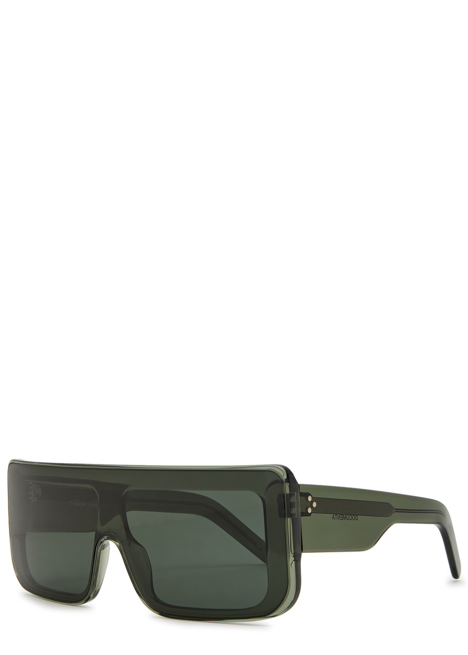 RICK OWENS Documenta rectangle-frame sunglasses | Harvey Nichols
