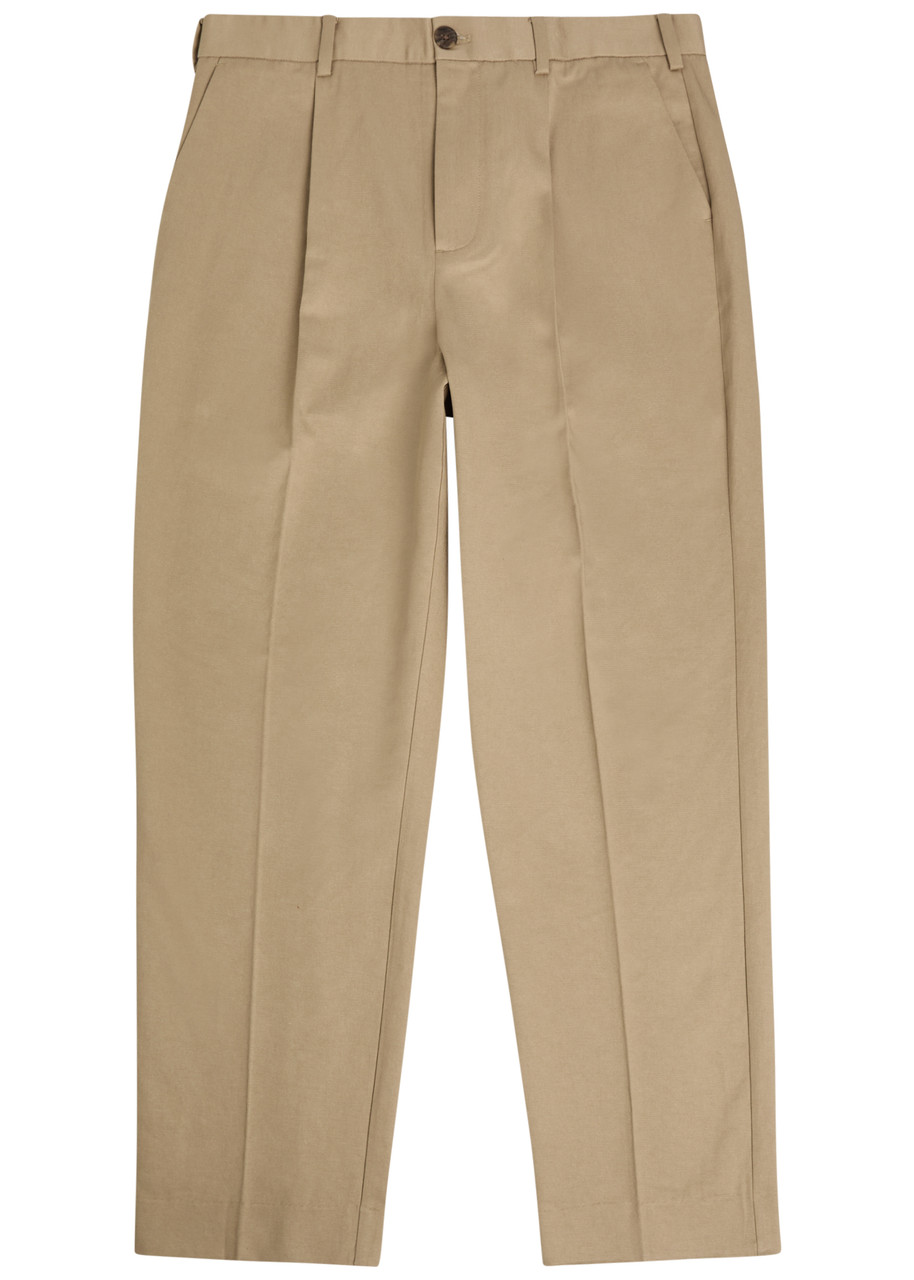 WAX LONDON Aubyn tapered-leg twill trousers | Harvey Nichols