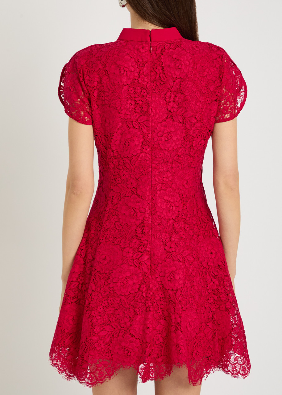 chinese dress ladies Self-Portrait One Shoulder Guipure-lace Midi Dress – Runway Catalog