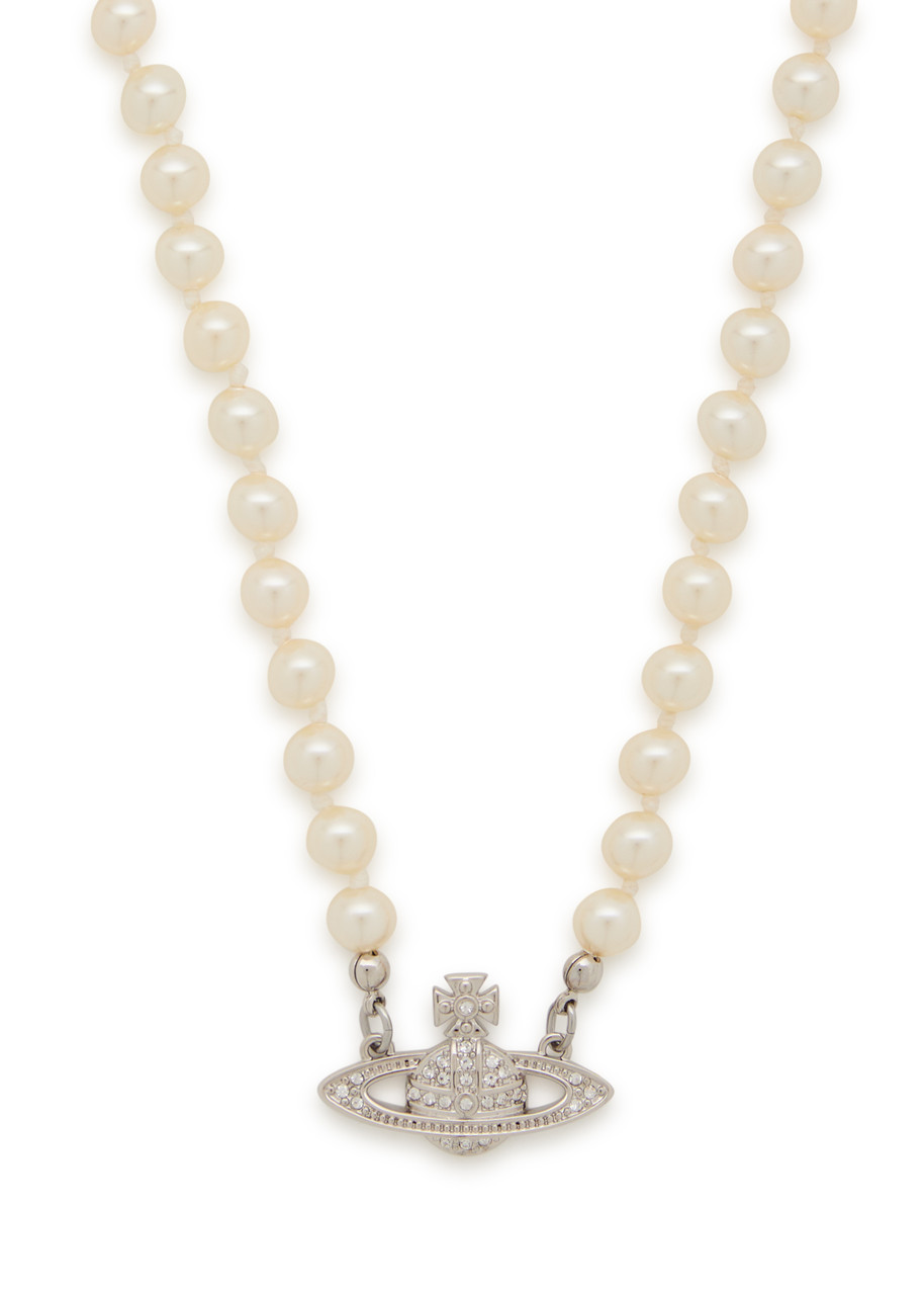 VIVIENNE WESTWOOD Mini Bas Relief faux pearl necklace | Harvey Nichols