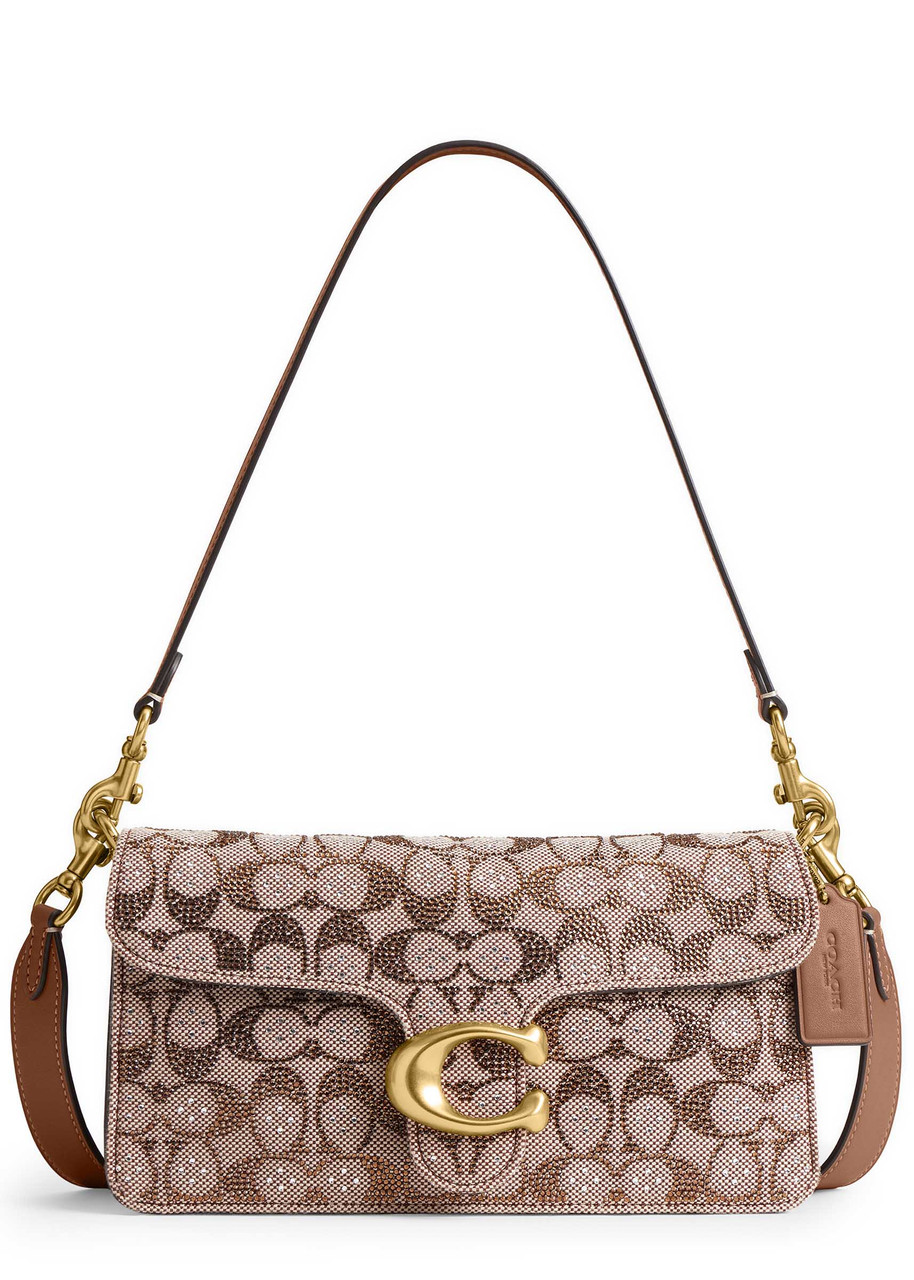 COACH Tabby 26 crystal-embellished jacquard shoulder bag | Harvey