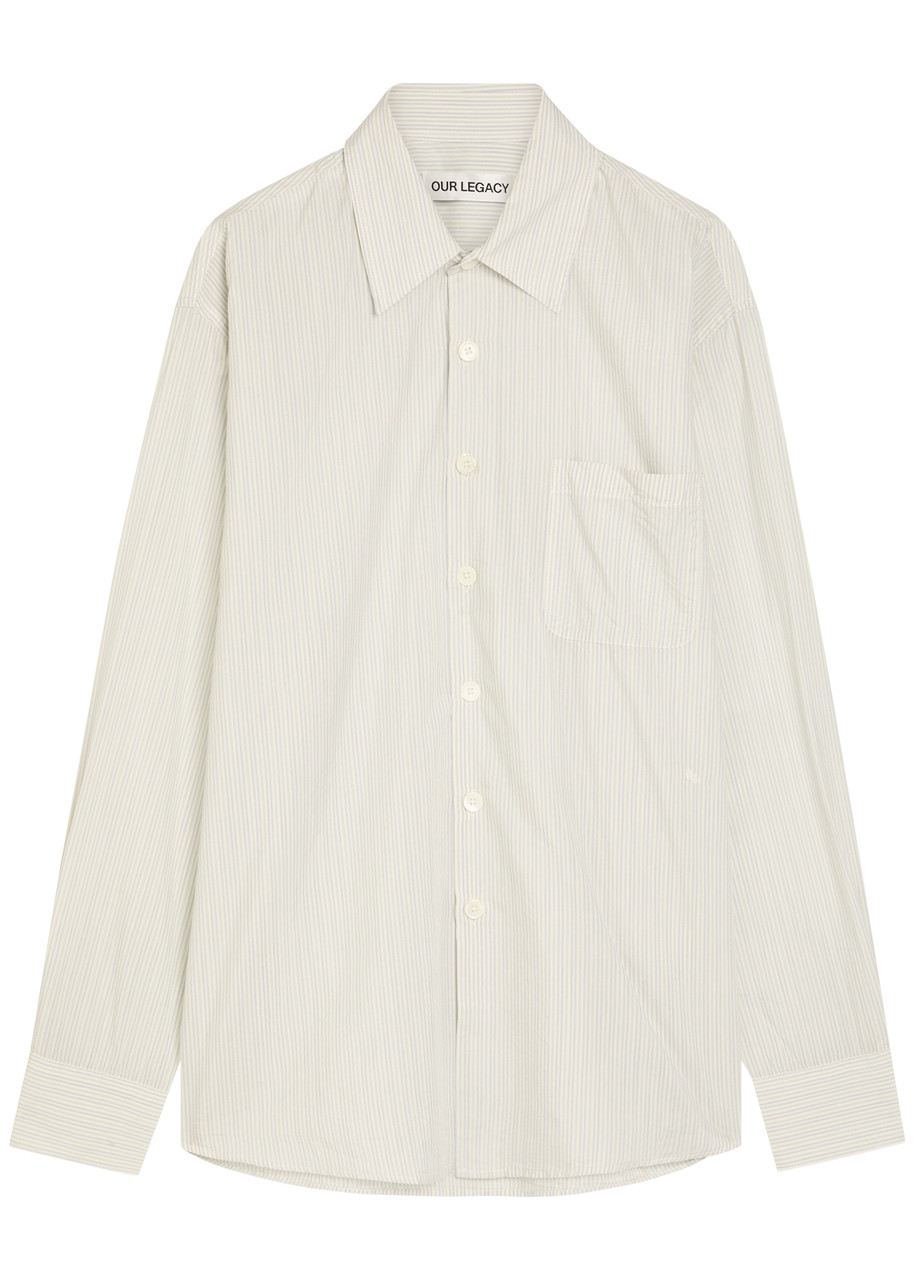 OUR LEGACY Above pinstriped cotton-blend shirt | Harvey Nichols