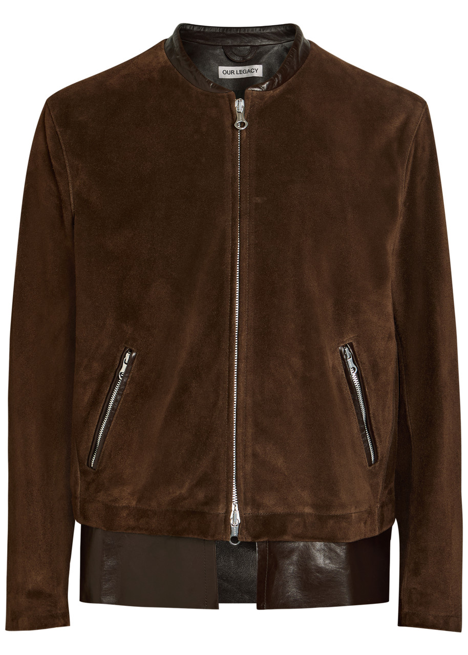 OUR LEGACY Drift layered-hem suede jacket | Harvey Nichols