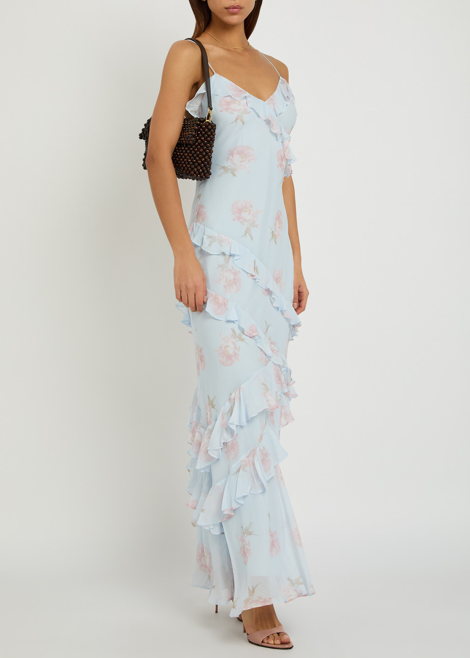 rialto floral chiffon maxi dress LoveShackFancy  02HIRE 50% Rayon Rialto Dress  Petite Chrie