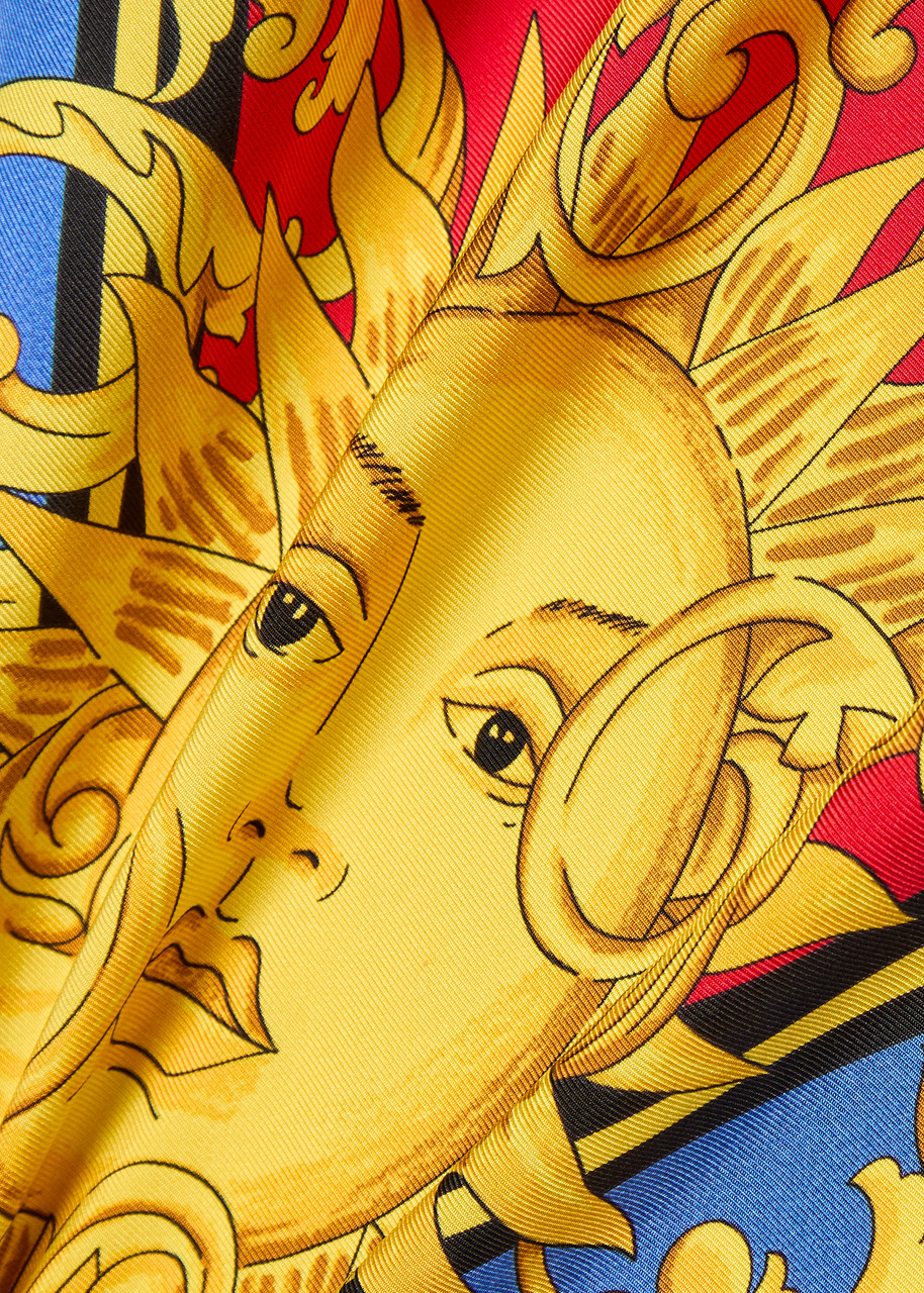 VERSACE Foulard printed silk twill scarf | Harvey Nichols