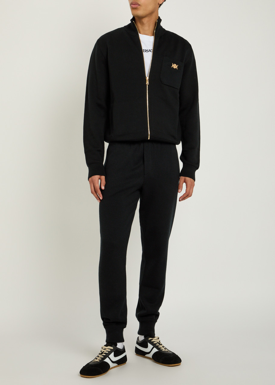 VERSACE Zip-through cotton and cashmere-blend jumper | Harvey Nichols