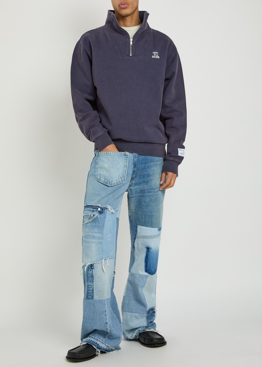 GALLERY DEPT. Mixed-denim straight-leg jeans | Harvey Nichols