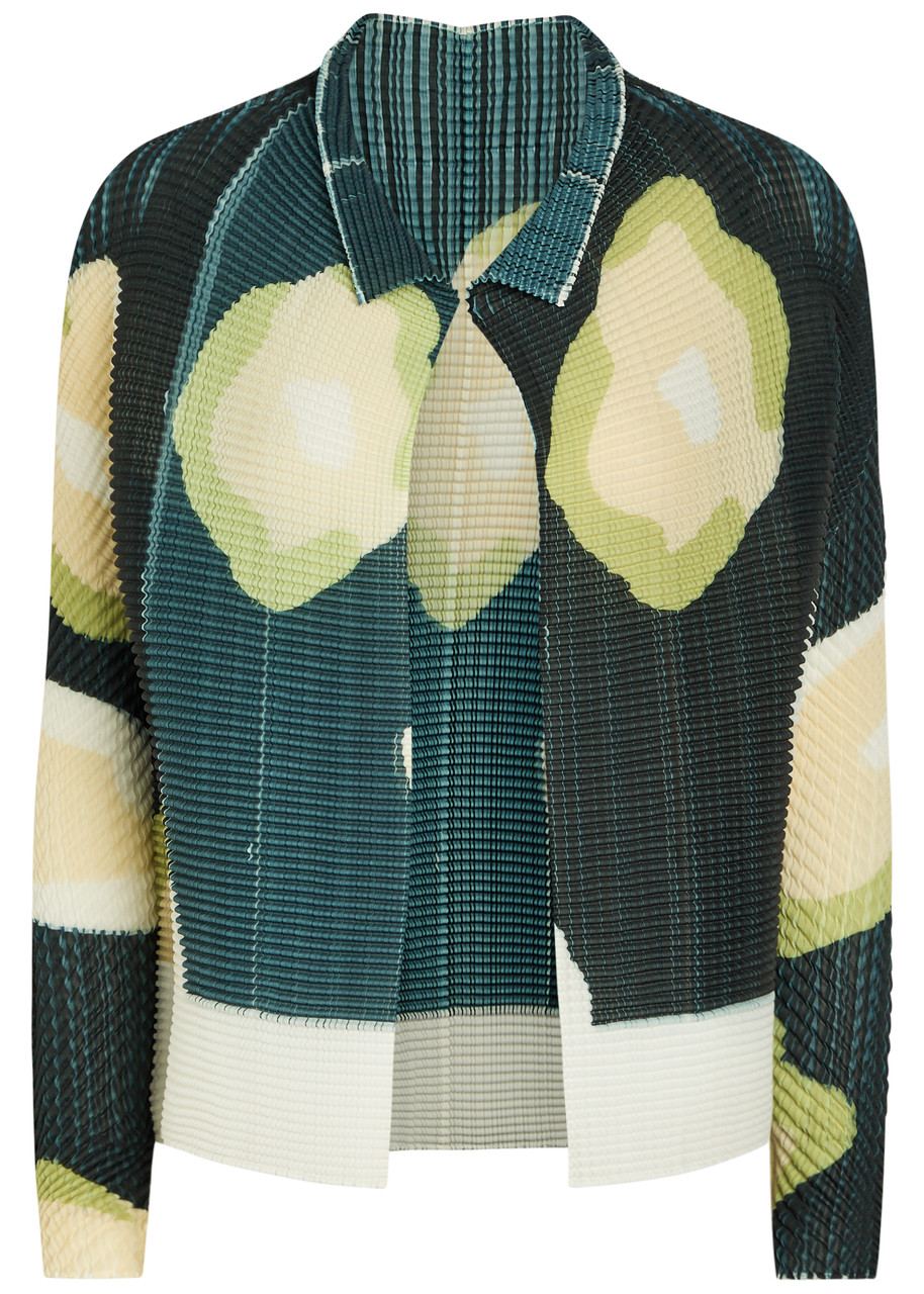 harukecyon ISSEY MIYAKE Printed pleated woven cardigan | Harvey Nichols
