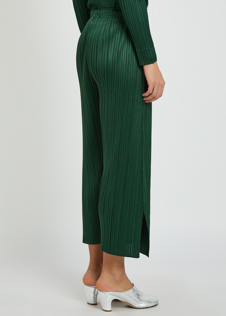 PLEATS PLEASE ISSEY MIYAKE Pleated wide-leg woven trousers