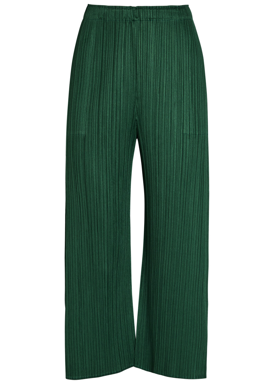 PLEATS PLEASE ISSEY MIYAKE Pleated wide-leg woven trousers
