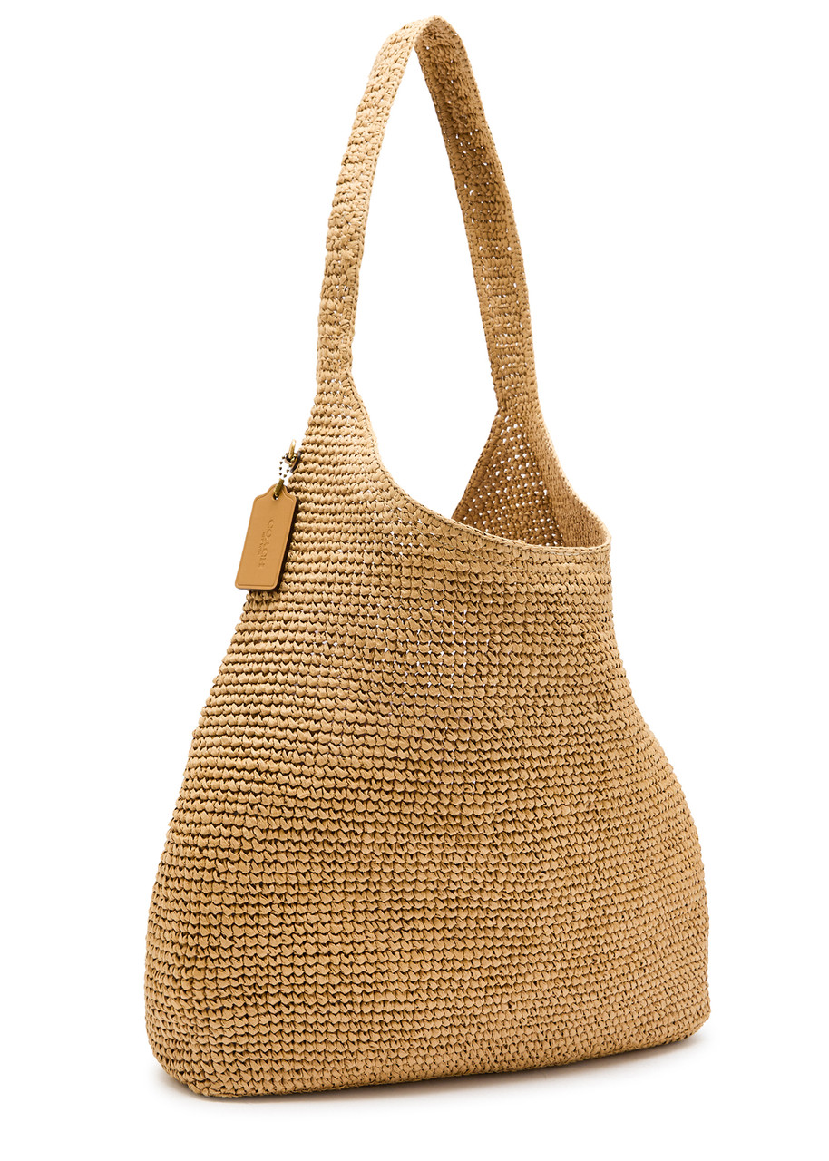 COACH Brooklyn raffia 39 shoulder bag | Harvey Nichols