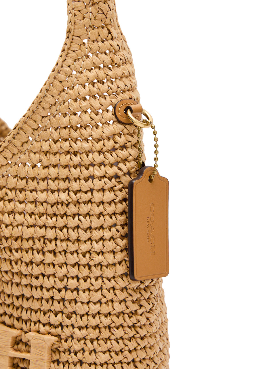COACH Brooklyn 28 raffia shoulder bag | Harvey Nichols