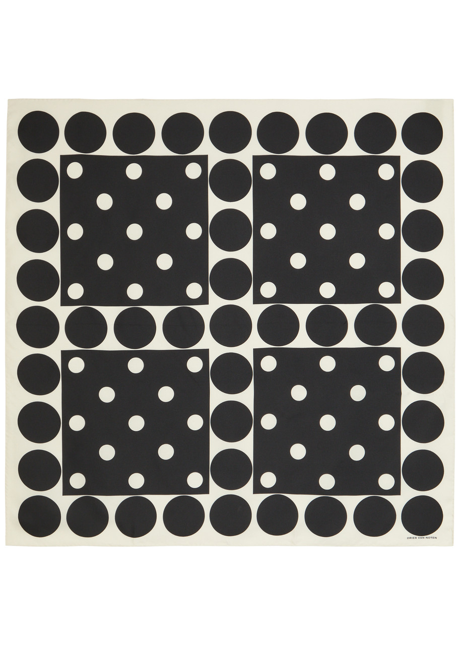 DRIES VAN NOTEN Patterned silk scarf | Harvey Nichols
