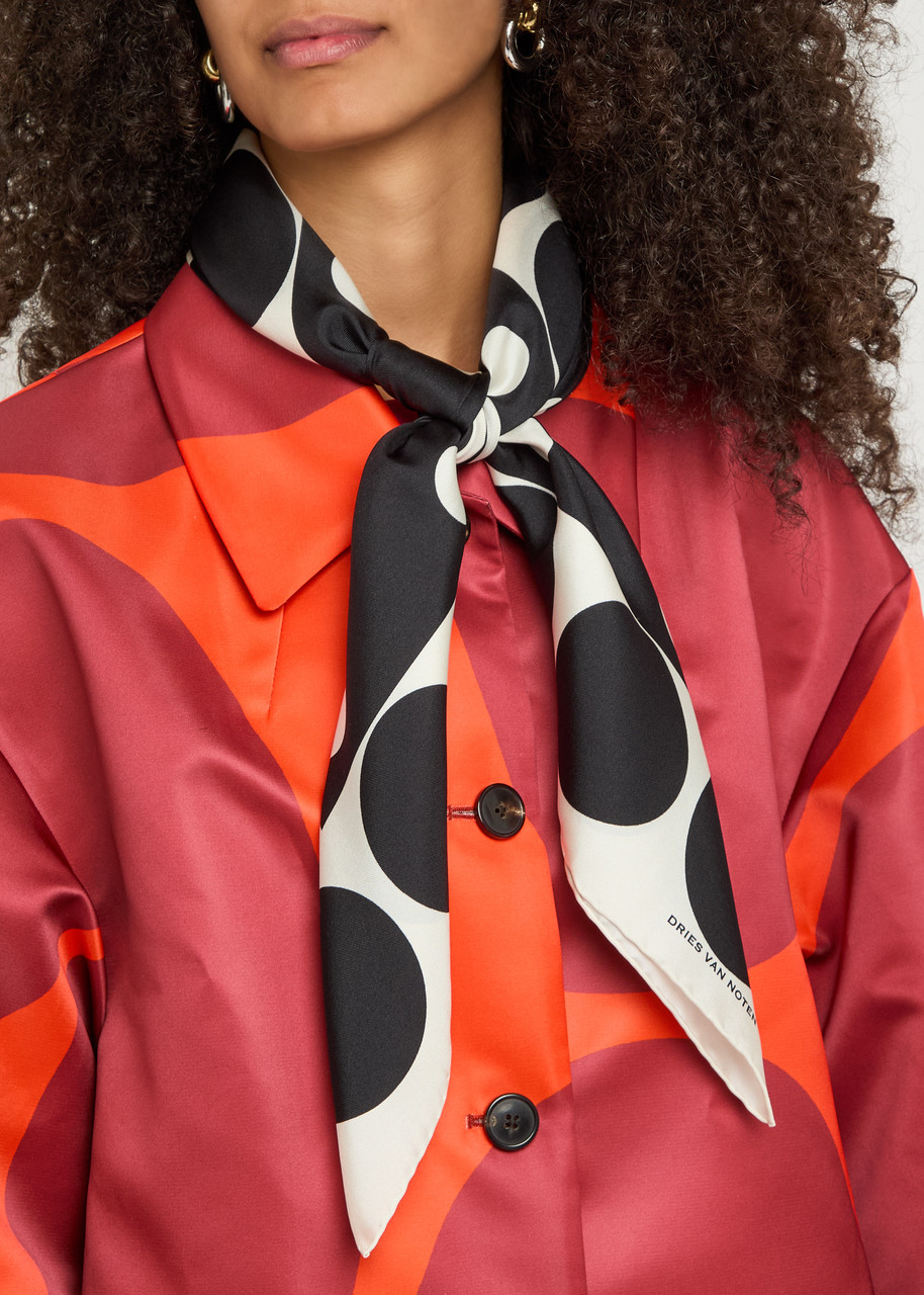 DRIES VAN NOTEN Patterned silk scarf | Harvey Nichols