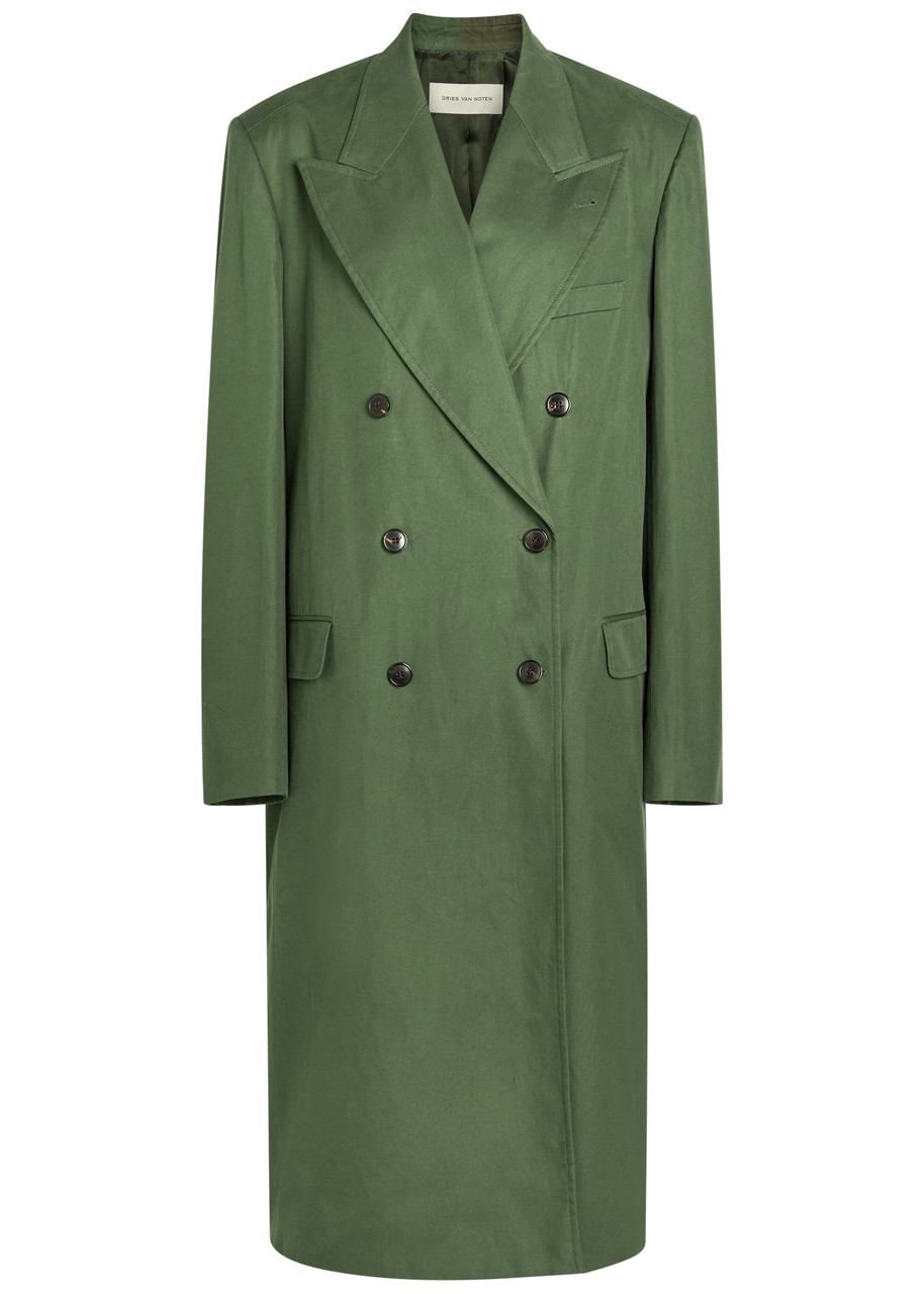 DRIES VAN NOTEN Rosea double-breasted cotton coat | Harvey Nichols