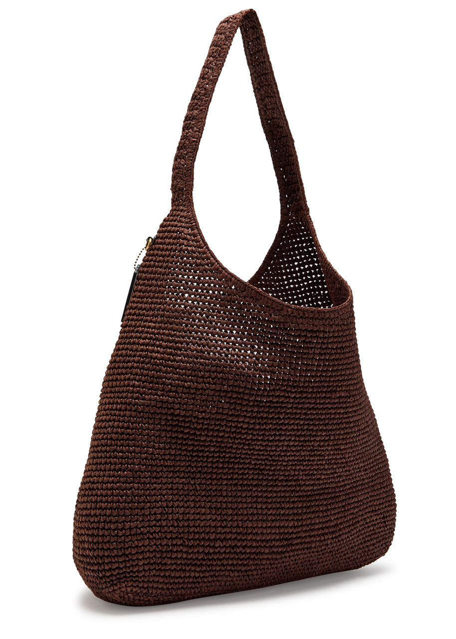 COACH Brooklyn raffia 39 shoulder bag | Harvey Nichols