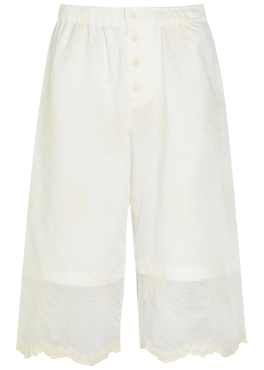 OUR LEGACY Frill embroidered woven shorts | Harvey Nichols