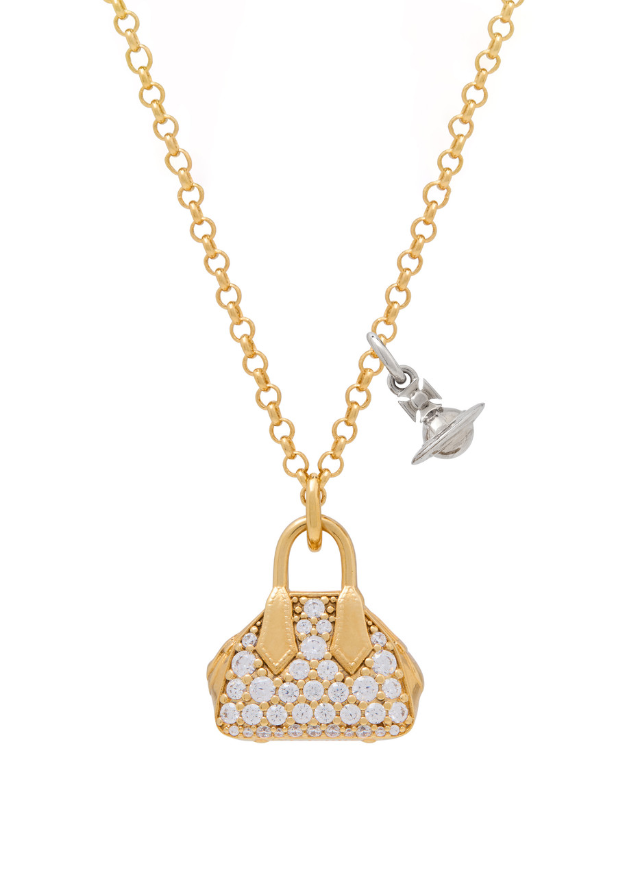 VIVIENNE WESTWOOD Yasmine crystal-embellished pendant necklace