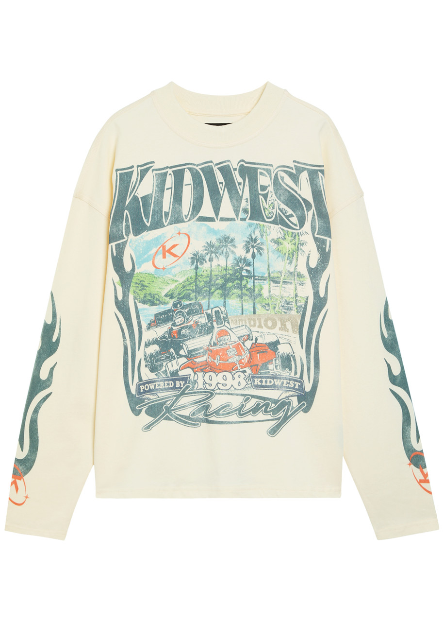 トップス W Vintage long sleeve set tee OVY KAJA KIDWEST Grand Prix long sleeve printed cotton T-shirt | Harvey Nichols