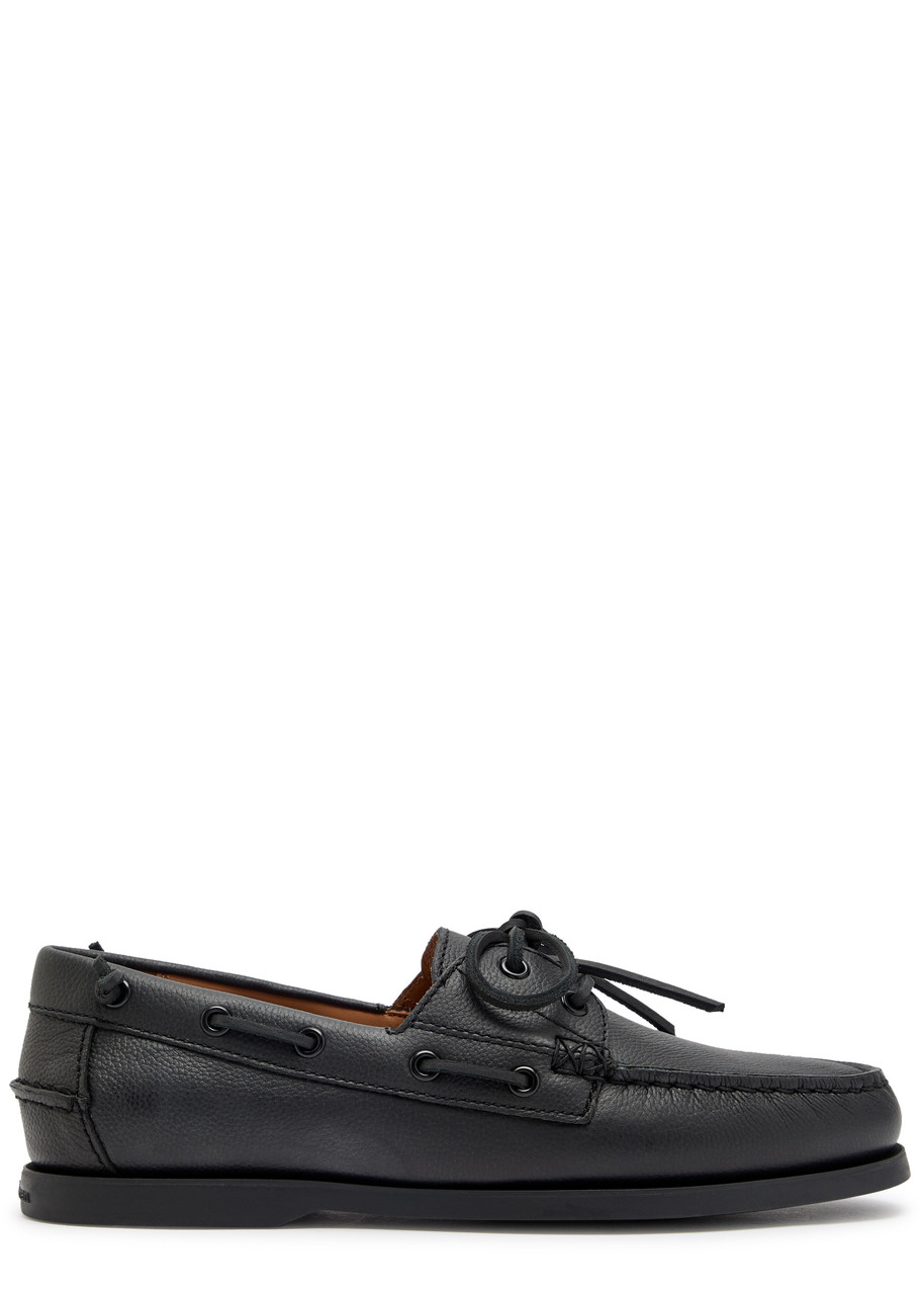 POLO RALPH LAUREN Merton grained leather loafers | Harvey Nichols