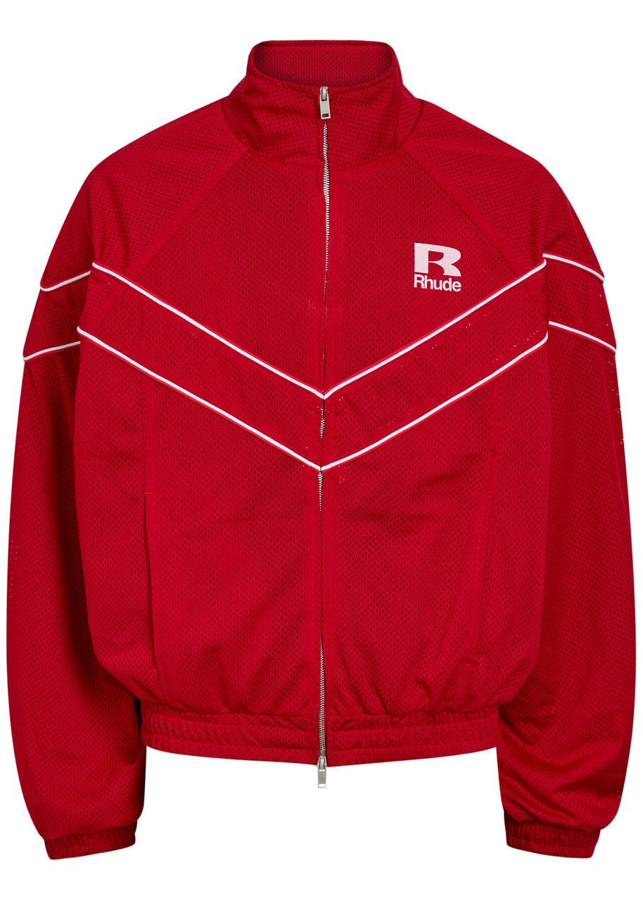 RHUDE Pipe-trimmed mesh track jacket | Harvey Nichols