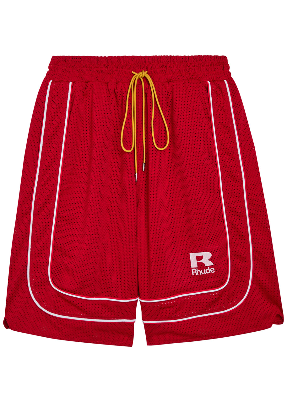 RHUDE Pipe-trimmed mesh shorts | Harvey Nichols