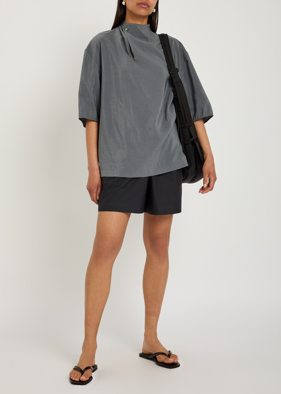 LEMAIRE High-neck silk-blend top | Harvey Nichols LEMAIRE High-neck silk-blend top | Harvey Nichols