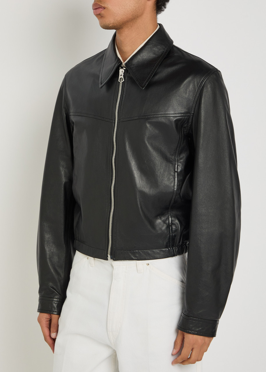 LEMAIRE Leather biker jacket | Harvey Nichols