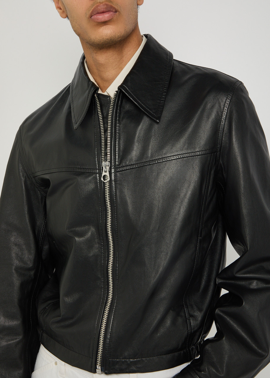 LEMAIRE Leather biker jacket | Harvey Nichols