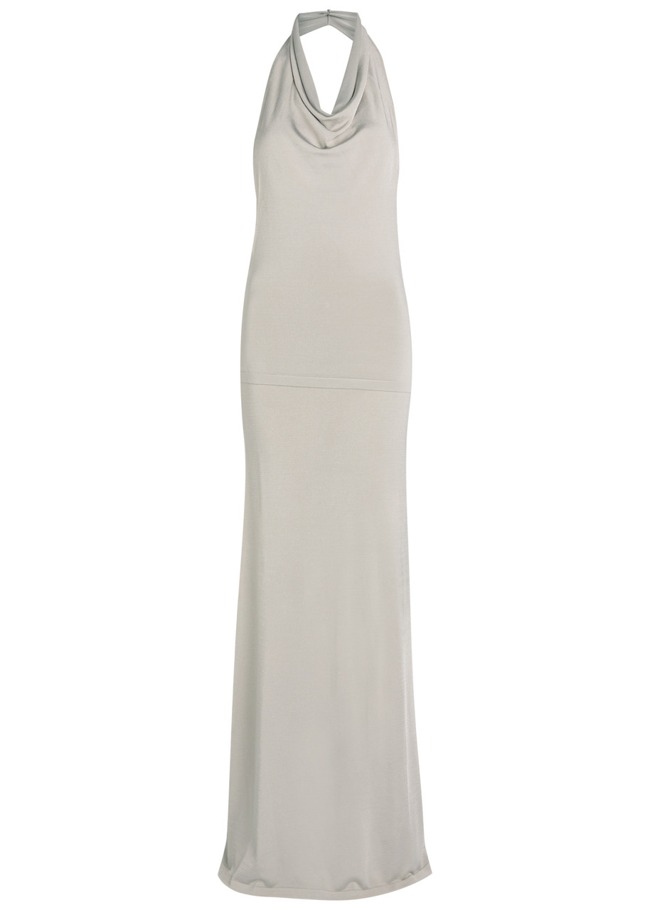 sachin and babi light blue dress Aya Muse open-back halter neck maxi dress. Sold out main image 1
