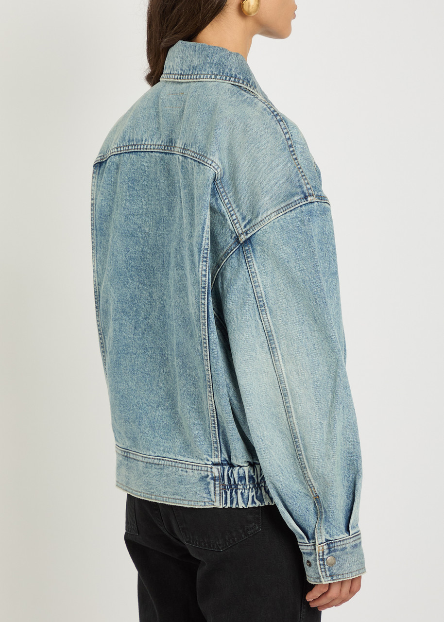 SAINT LAURENT Panelled denim jacket | Harvey Nichols