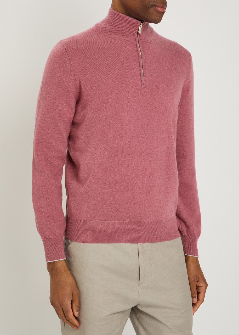 BRUNELLO CUCINELLI Half-zip cashmere jumper | Harvey Nichols