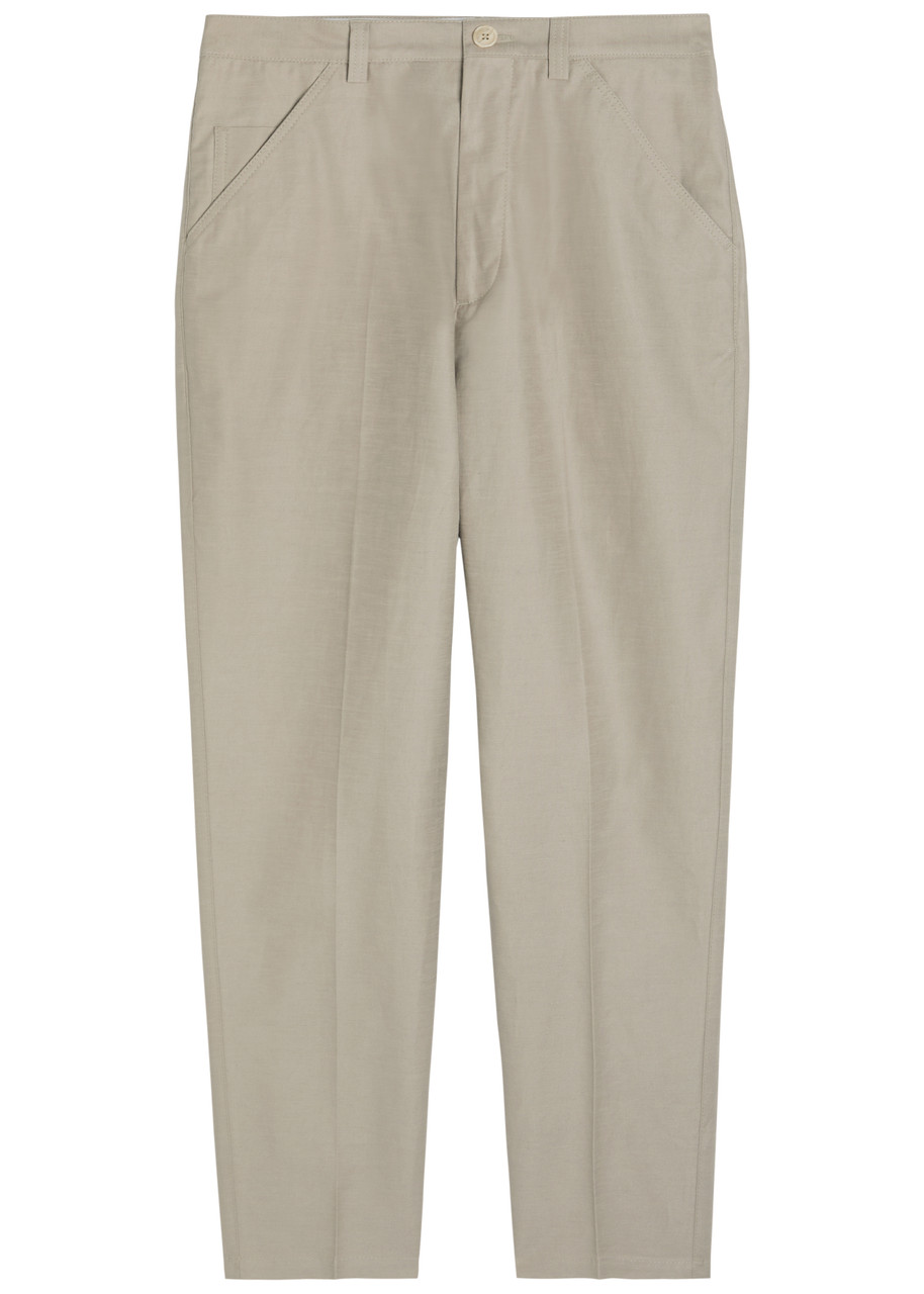 BRUNELLO CUCINELLI Cotton and linen-blend trousers | Harvey Nichols