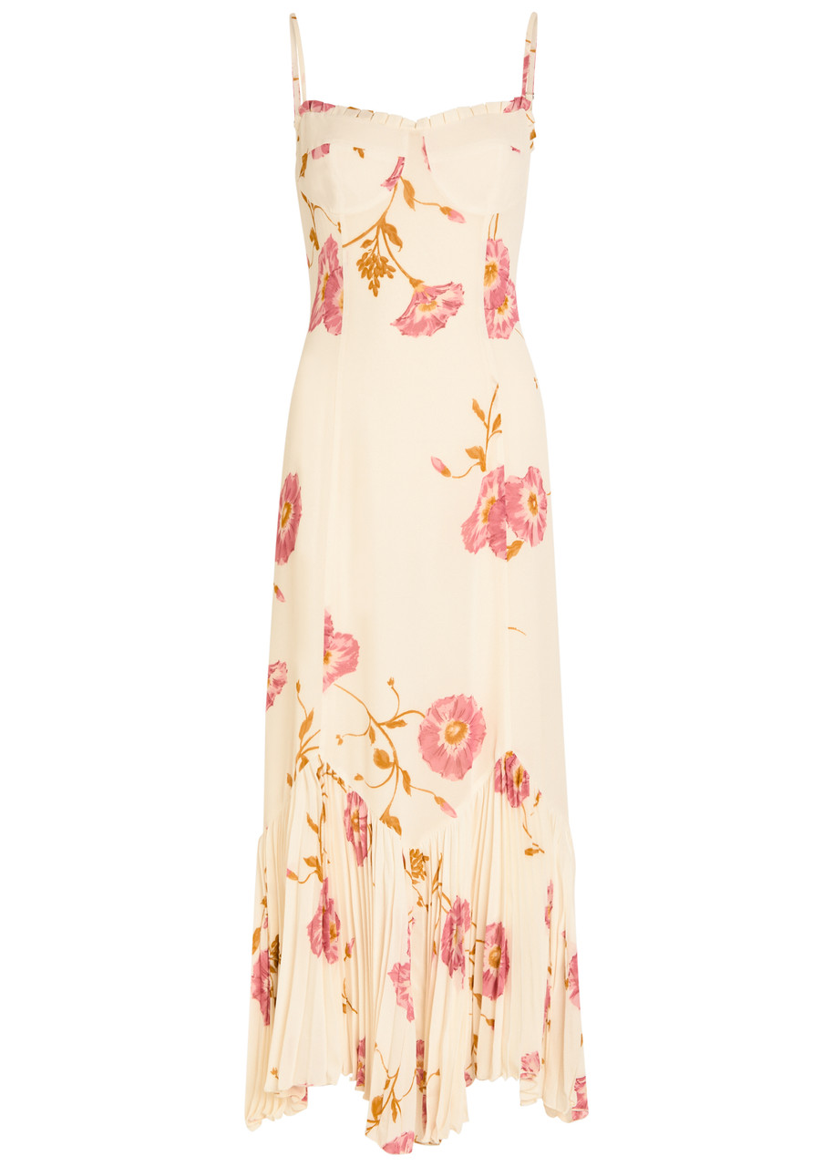 REFORMATION Aiko floral-print chiffon midi dress | Harvey Nichols