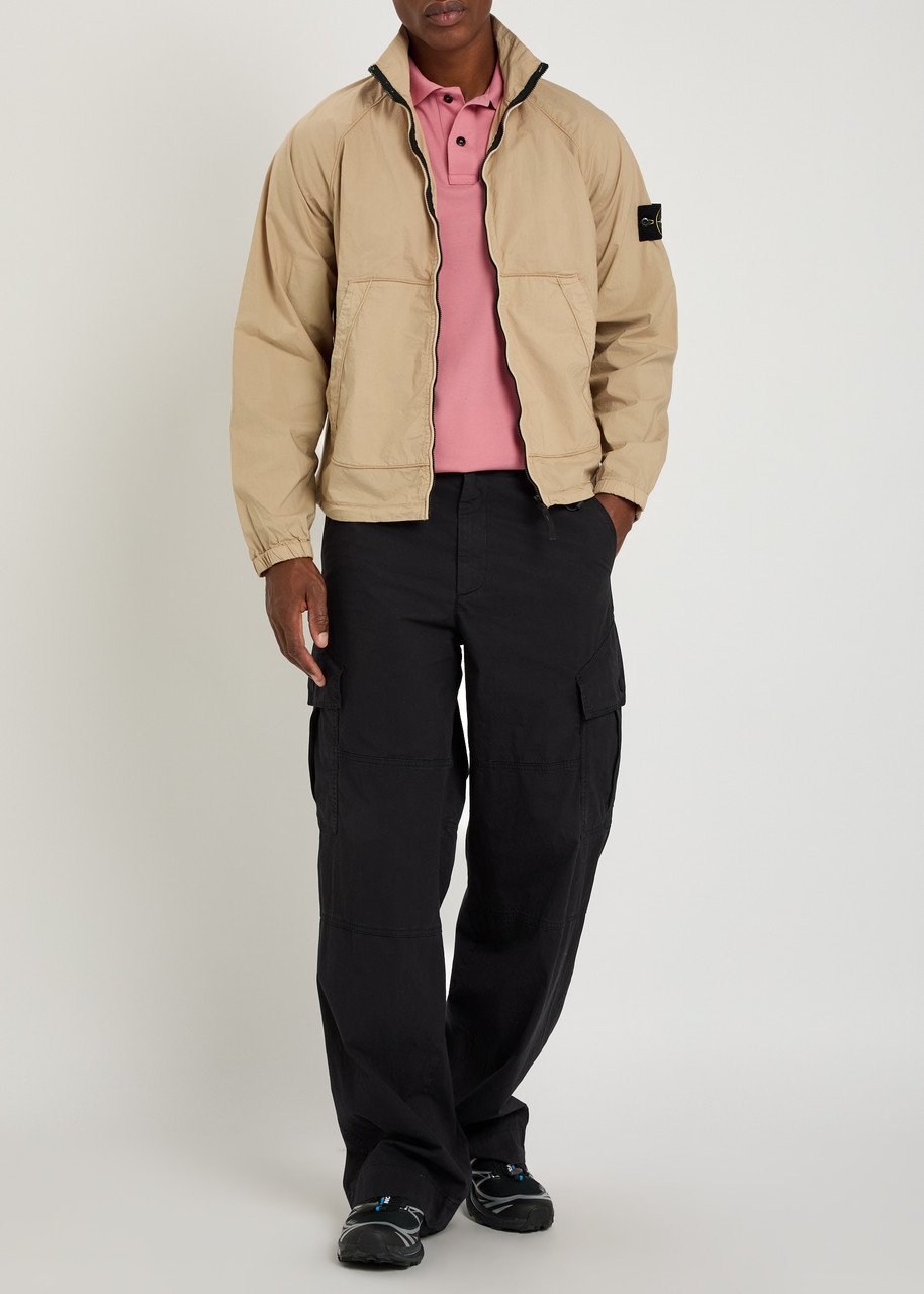 STONE ISLAND Logo stretch-cotton jacket | Harvey Nichols