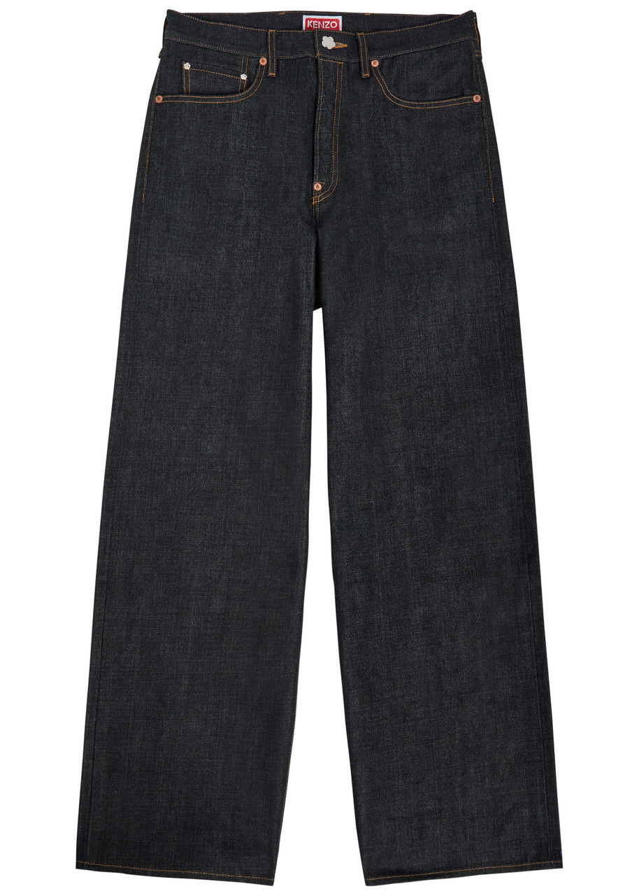 KENZO Turn-up wide-leg jeans | Harvey Nichols