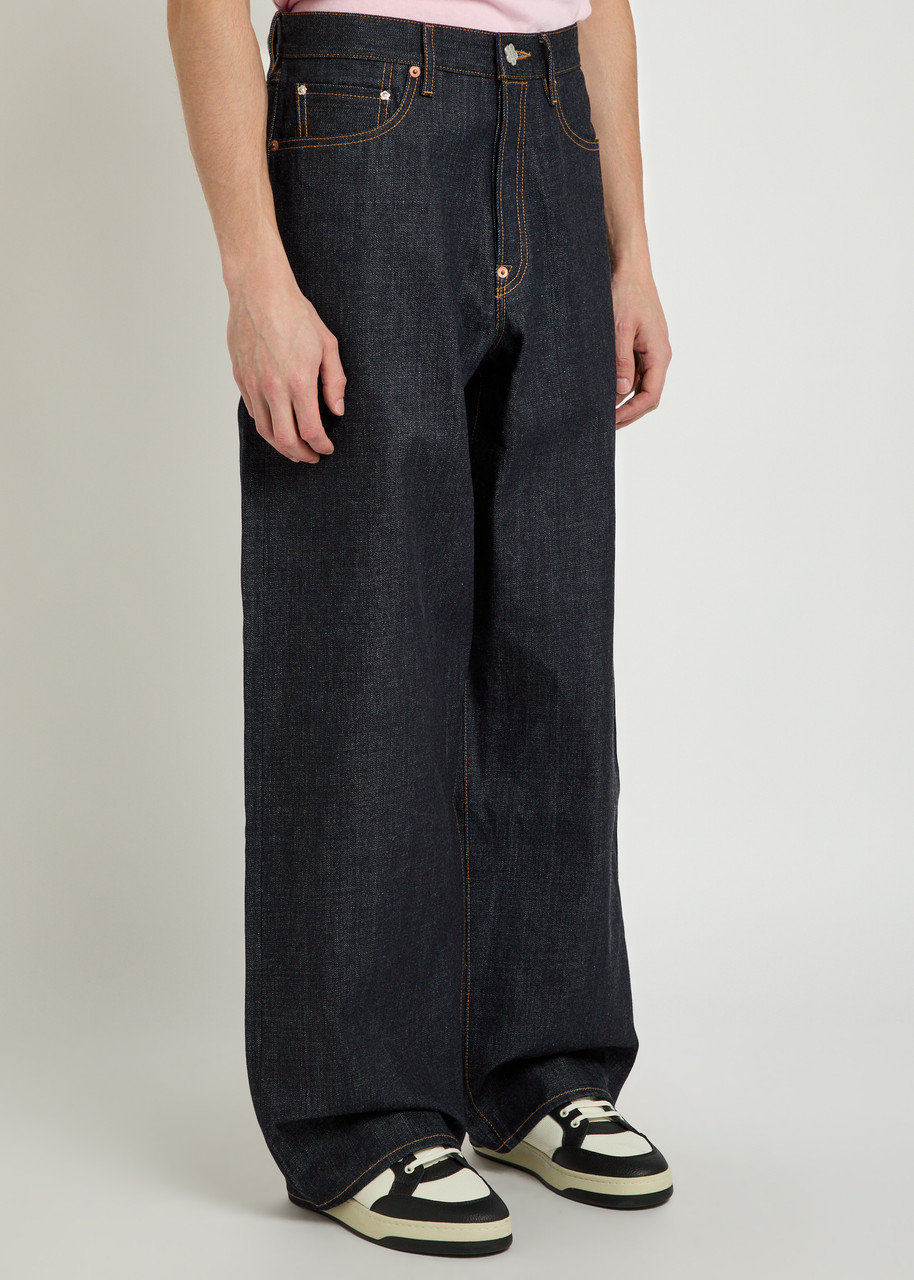 KENZO Turn-up wide-leg jeans | Harvey Nichols