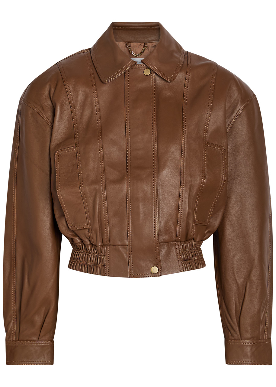 RONNY KOBO Samson panelled leather jacket | Harvey Nichols