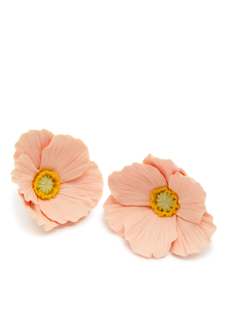 JENNIFER BEHR Demetria floral 18kt gold-plated drop earrings