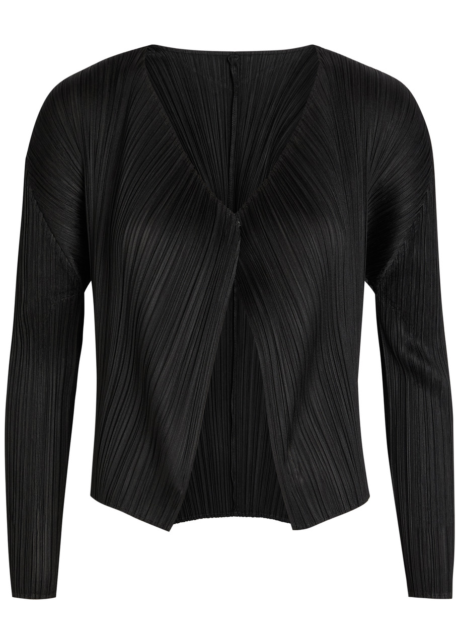 ISSEY MIYAKE PLEATS PLEASE Pleated woven cardigan | Harvey Nichols